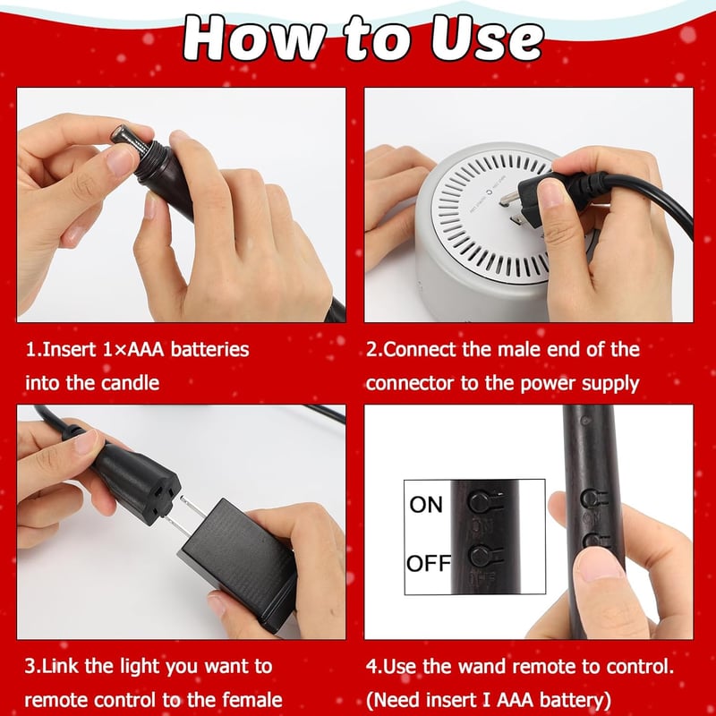 Wireless Remote Control Magic Wand for Christmas Tree Lights