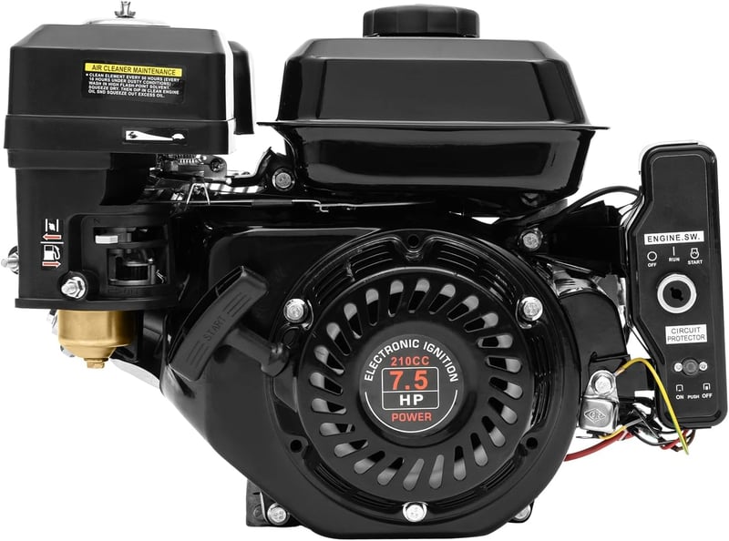 212cc 7.5HP Go Kart Engine with Electric Start - Horizontal OHV