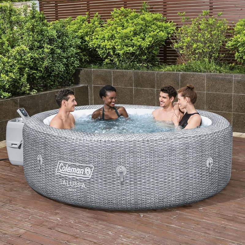 SaluSpa Sicily 7-Person Inflatable Hot Tub with 180 AirJets