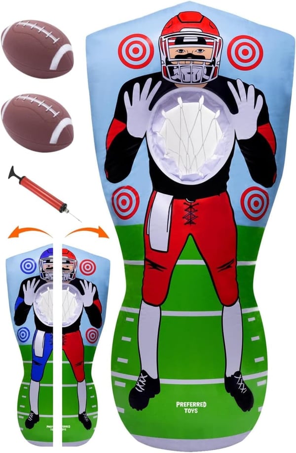 Inflatable Football Target - Double-Sided Training Game for Kids