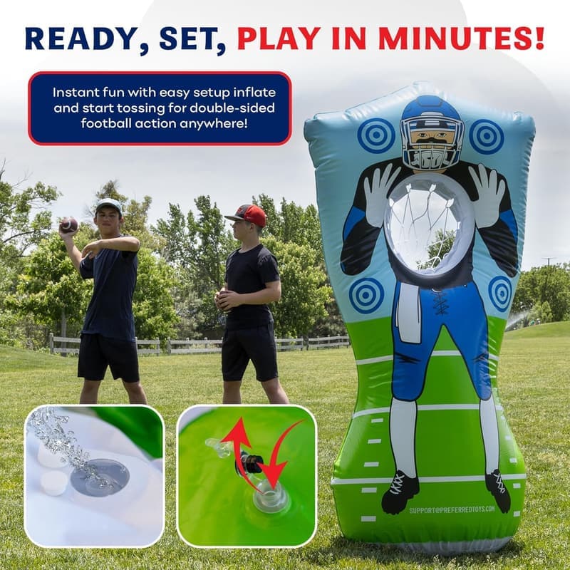 Inflatable Football Target - Double-Sided Training Game for Kids