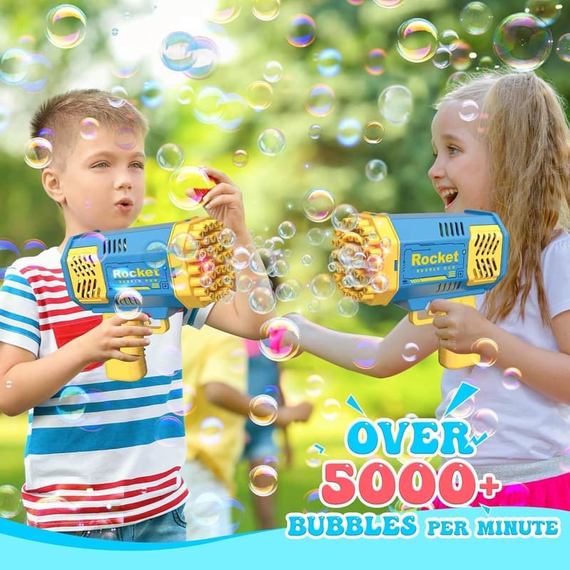 Bubble Machine Set for Kids Ages 3-8 - Perfect Birthday Gift