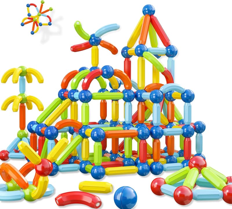 Educational Magnetic Building Blocks for Toddlers 3+