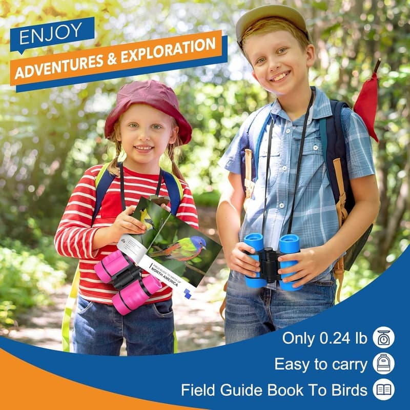 Outdoor Binoculars for Kids with Bird Watching Manual