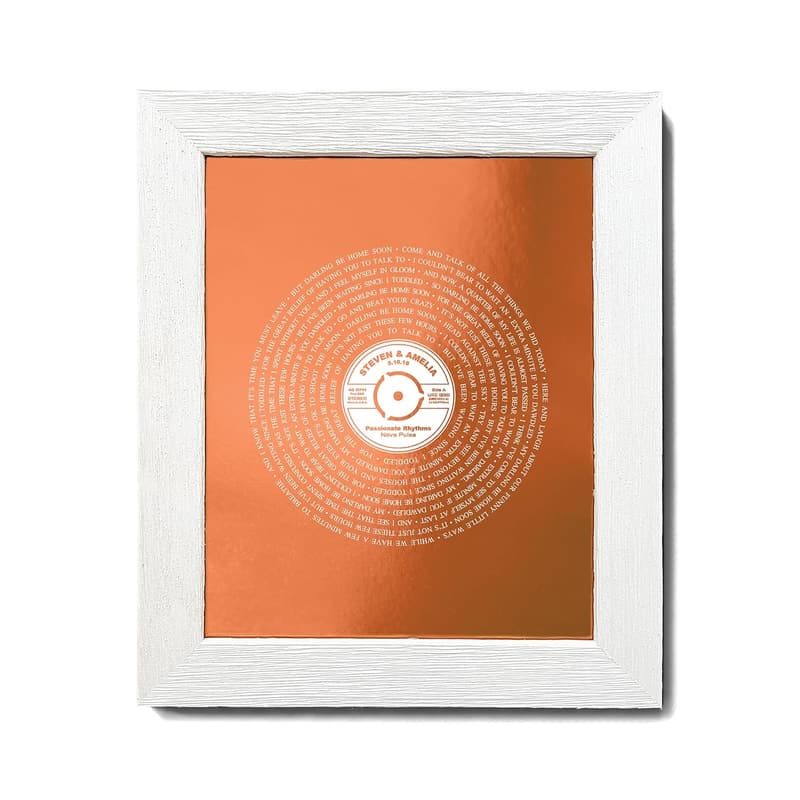 7th Anniversary Gift: First Dance Wedding Song Print