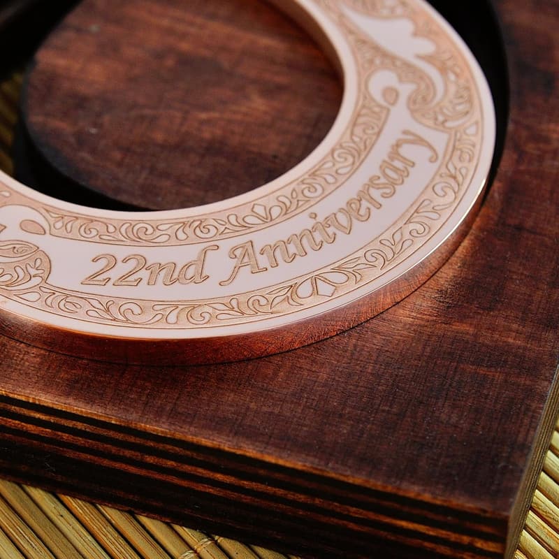 22nd Anniversary Copper Gift for Couples