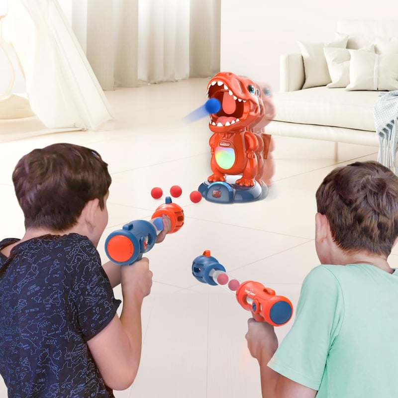 Dinosaur Shooting Game Set for Kids with LED & Sound Effects