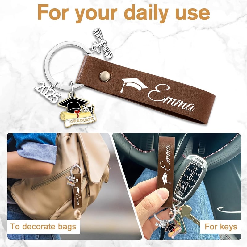 2025 Graduation Personalized Keychain for Her & Him