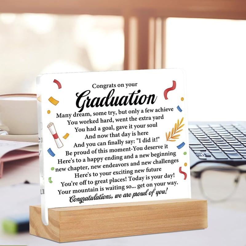 Graduation Acrylic Sign Gift for College & High School Graduates