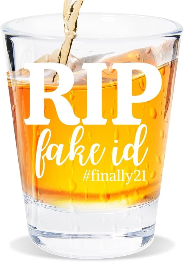21st Birthday Gifts: Shot Glass & Party Decor for Him/Her