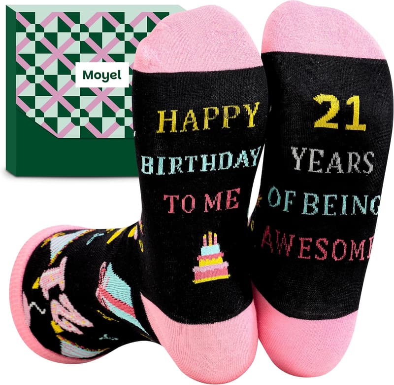18th & 21st Birthday Funny Socks for Girls