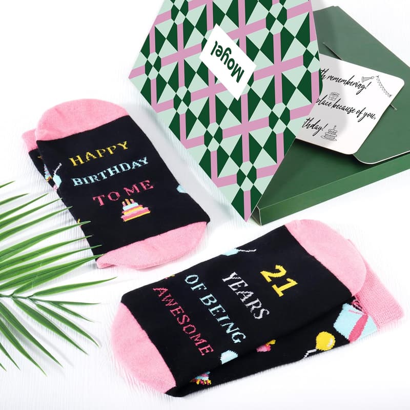 18th & 21st Birthday Funny Socks for Girls