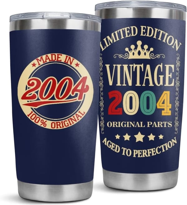 21st Birthday Vintage 2004 Stainless Steel Tumbler