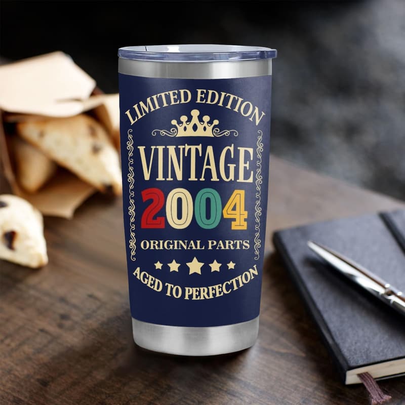 21st Birthday Vintage 2004 Stainless Steel Tumbler