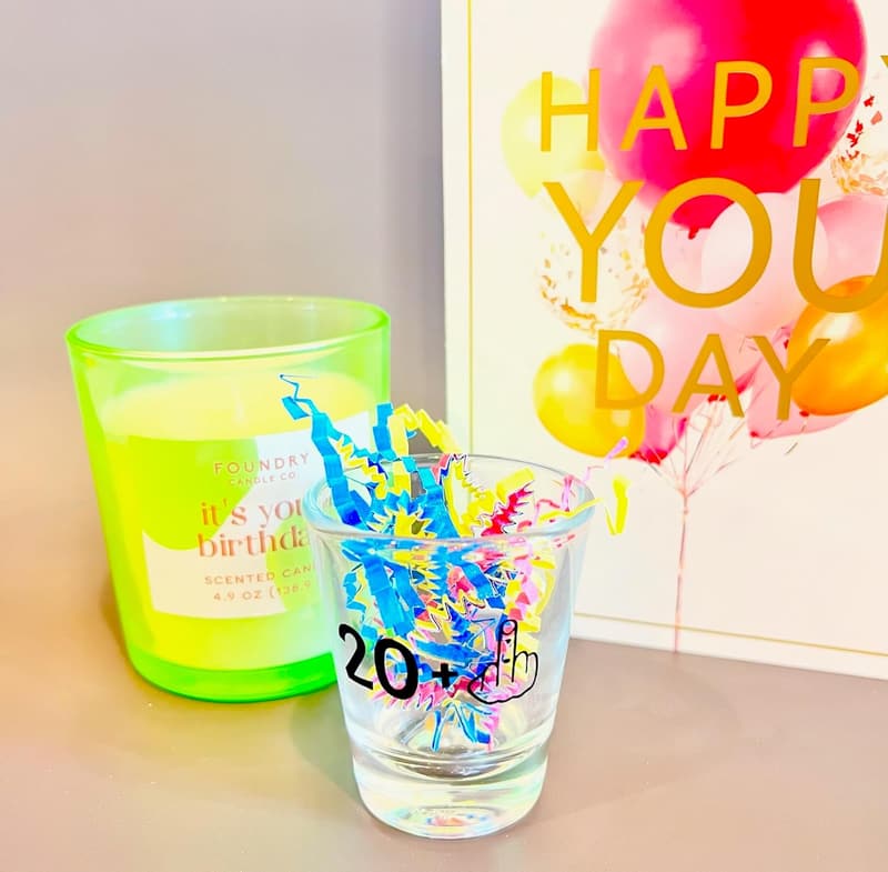 21st Birthday Funny Shot Glass - Scratch Resistant & Dishwasher Safe