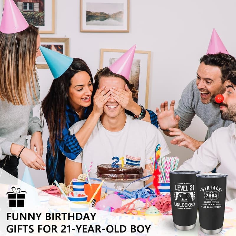 21st Birthday Vintage 2004 Tumbler Gift for Him