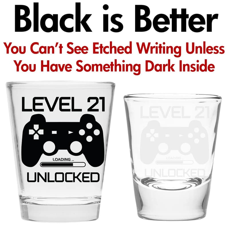 21st Birthday Shot Glass - 