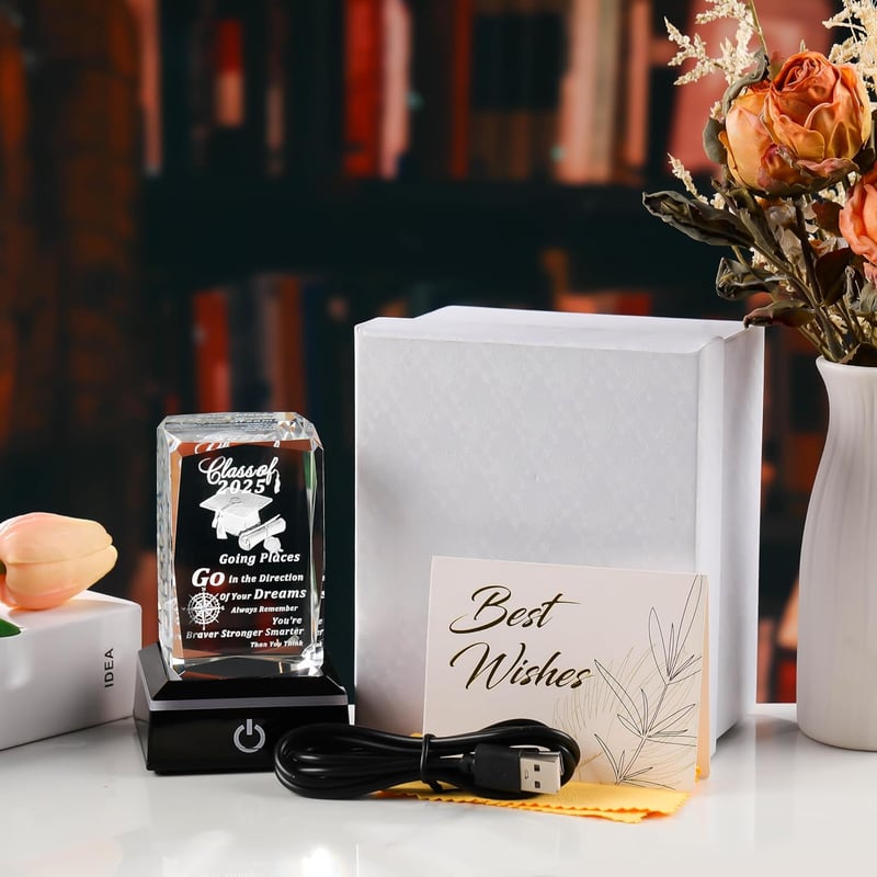 2025 Graduation Gift: 3D Laser Engraved Keepsake for Her & Him