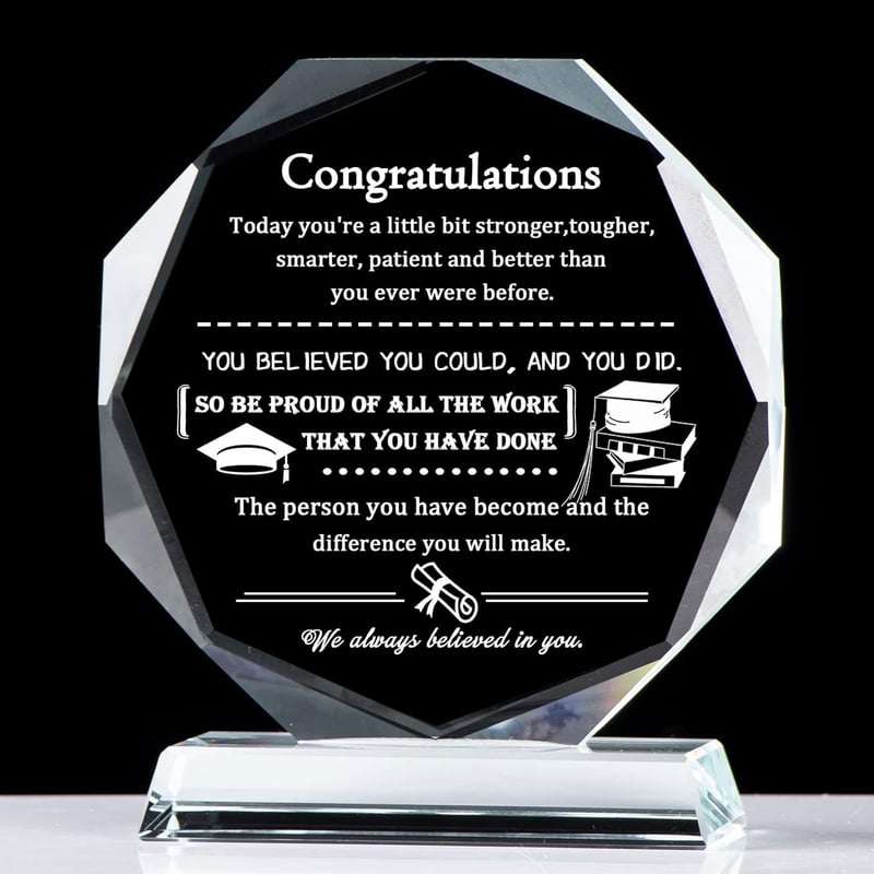 Graduation Keepsake Glass for Class of 2025 - Inspirational Gift