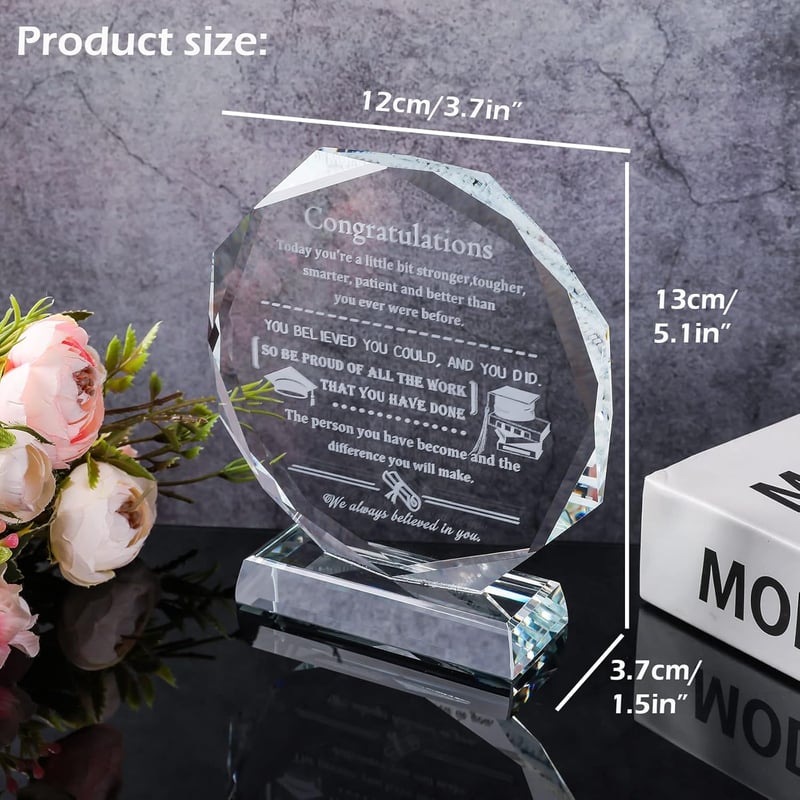 Graduation Keepsake Glass for Class of 2025 - Inspirational Gift