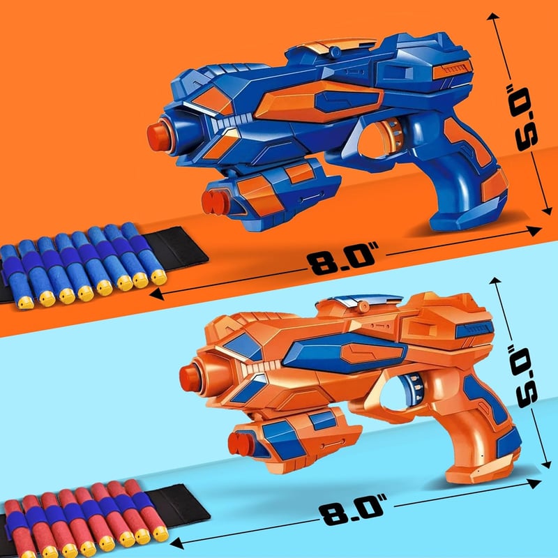 Nerf Blaster Toy Guns Set with 180 Soft Foam Darts for Kids