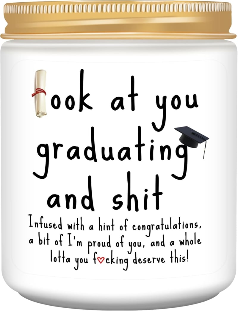 Graduation Gift: Funny Lavender Scented Candle for Her/Him