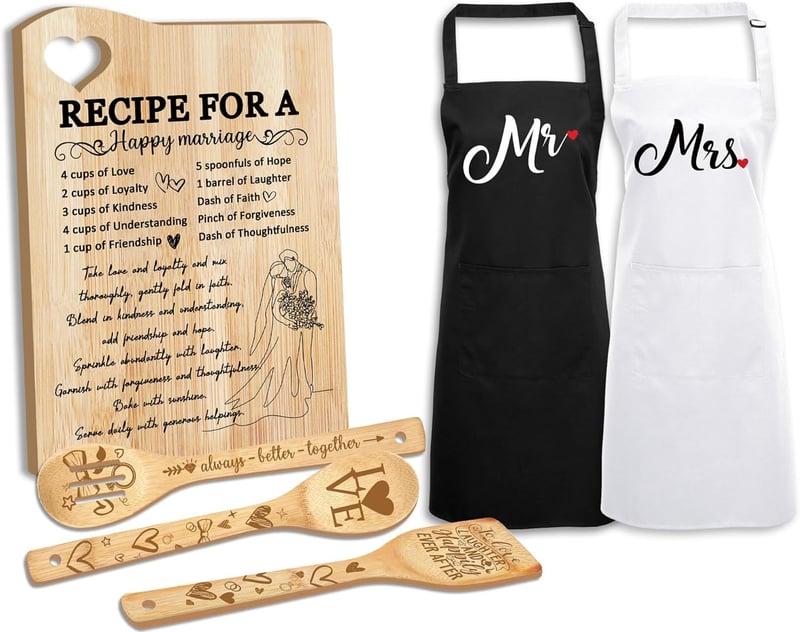 2025 Wedding Gift - Personalized Anniversary Recipe Cutting Board
