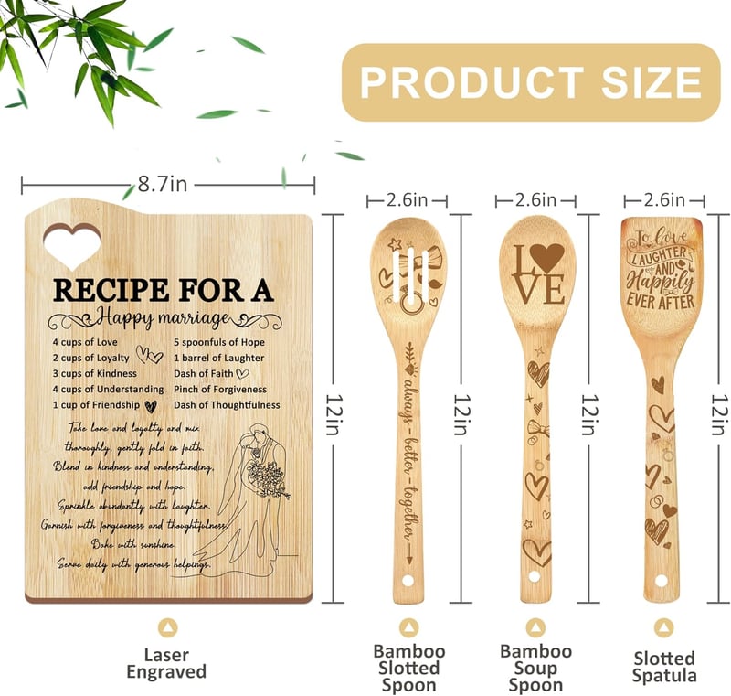 2025 Wedding Gift - Personalized Anniversary Recipe Cutting Board