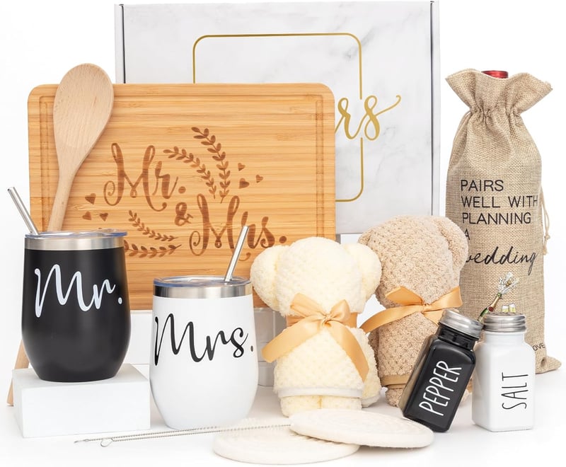 Unique Mr and Mrs Engagement Gift Set for Couples