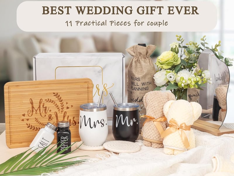 Unique Mr and Mrs Engagement Gift Set for Couples