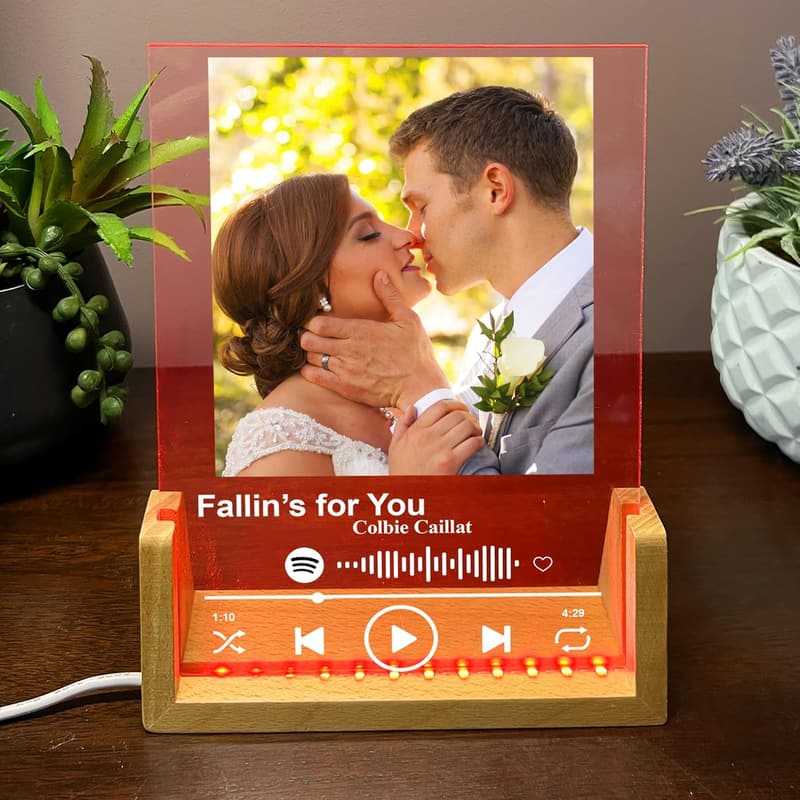 Spotify Glass Art Plaque for Boyfriend, Girlfriend, Lover
