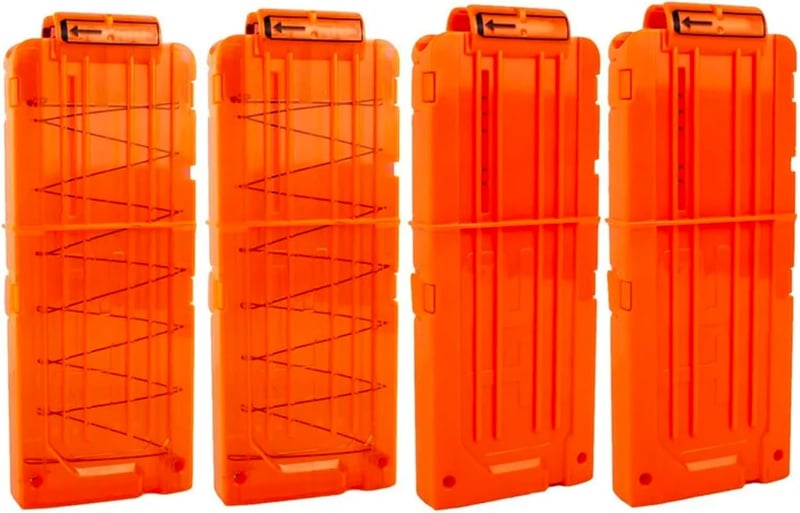 Nerf Gun Reload Clips with 120 Foam Darts - 4 Pack for Kids