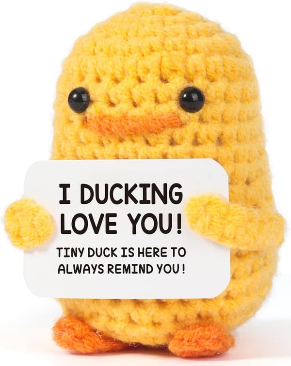 Handmade Cute Crochet Duck Gift for Couples and Birthdays