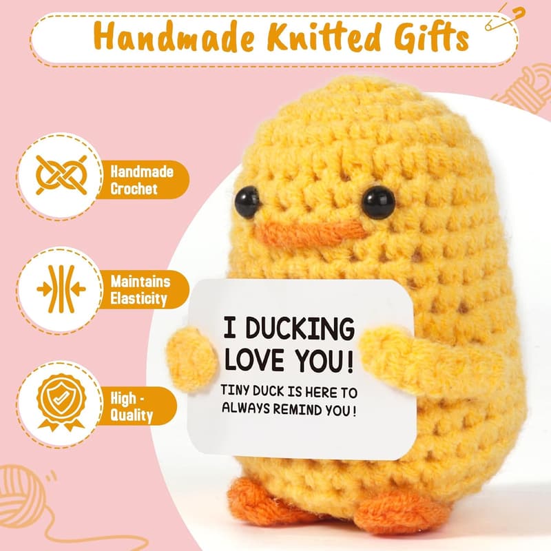 Handmade Cute Crochet Duck Gift for Couples and Birthdays