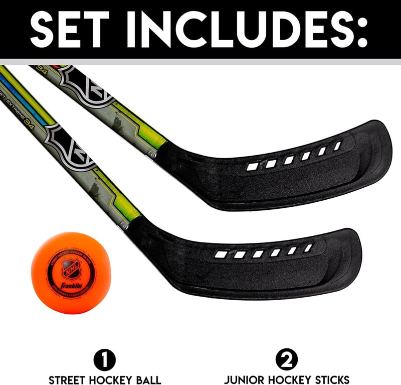 Kids Street Hockey Starter Set - 2 Sticks & Roller Ball