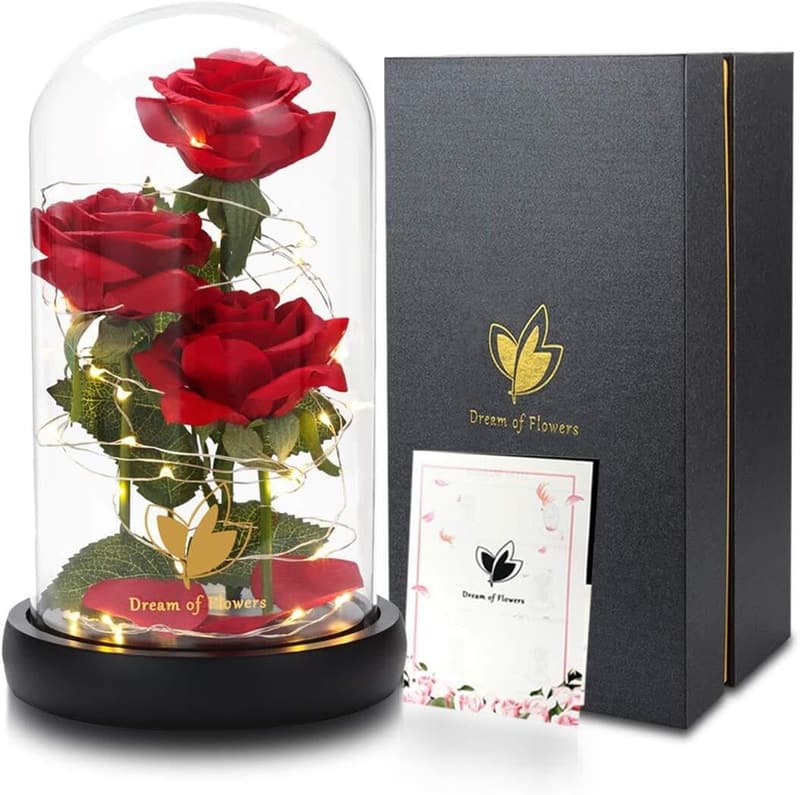 Light Up Rose Flower Gift for Mom - Mother's Day Present