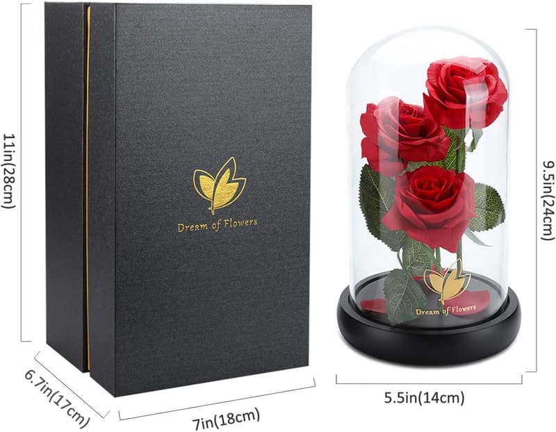 Light Up Rose Flower Gift for Mom - Mother's Day Present