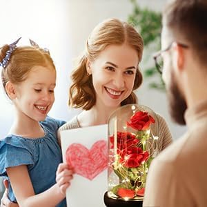 Light Up Rose Flower Gift for Mom - Mother's Day Present