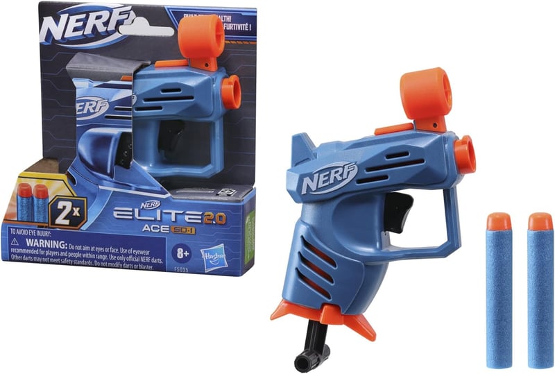 Nerf Elite 2.0 Ace SD-1 Blaster with 2 Darts & Onboard Storage