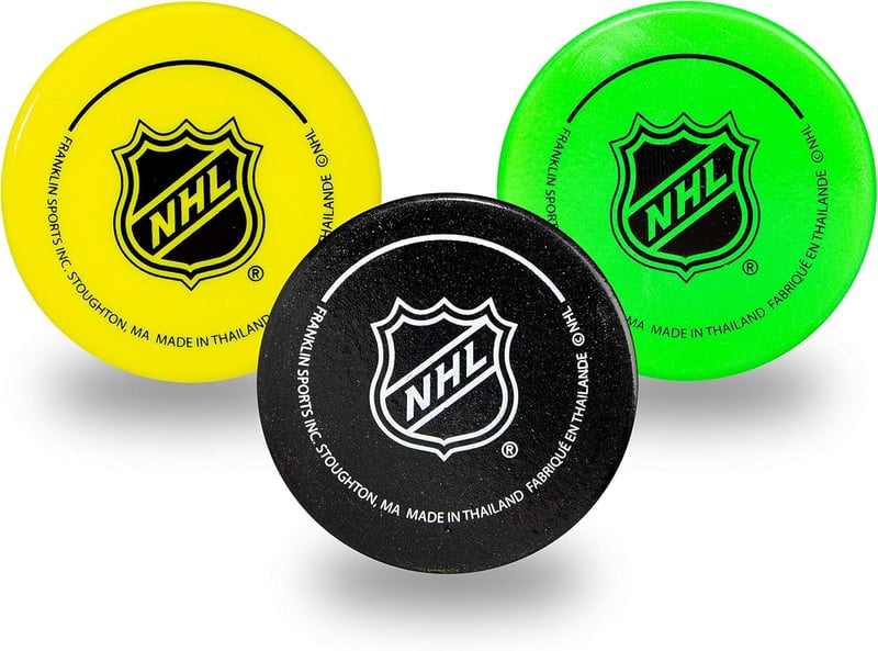 Mini Foam Hockey Pucks for Kids - Indoor Knee Hockey Set (3 Pack)