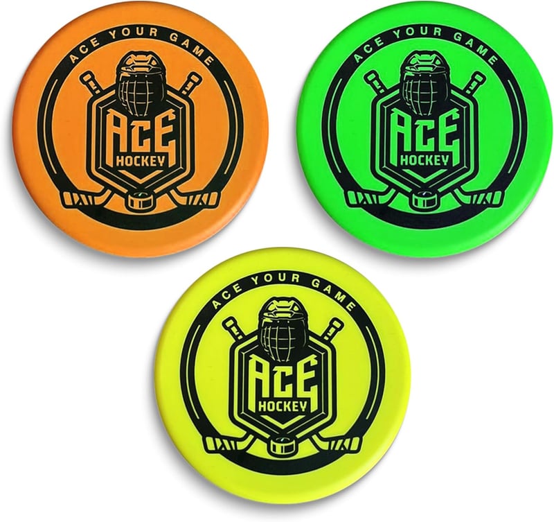 Indoor Knee Hockey Pucks - Set of 3 Soft Regulation 3