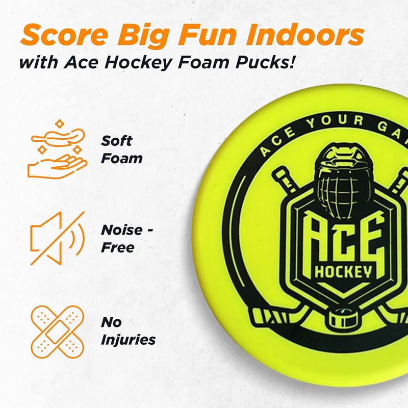 Indoor Knee Hockey Pucks - Set of 3 Soft Regulation 3