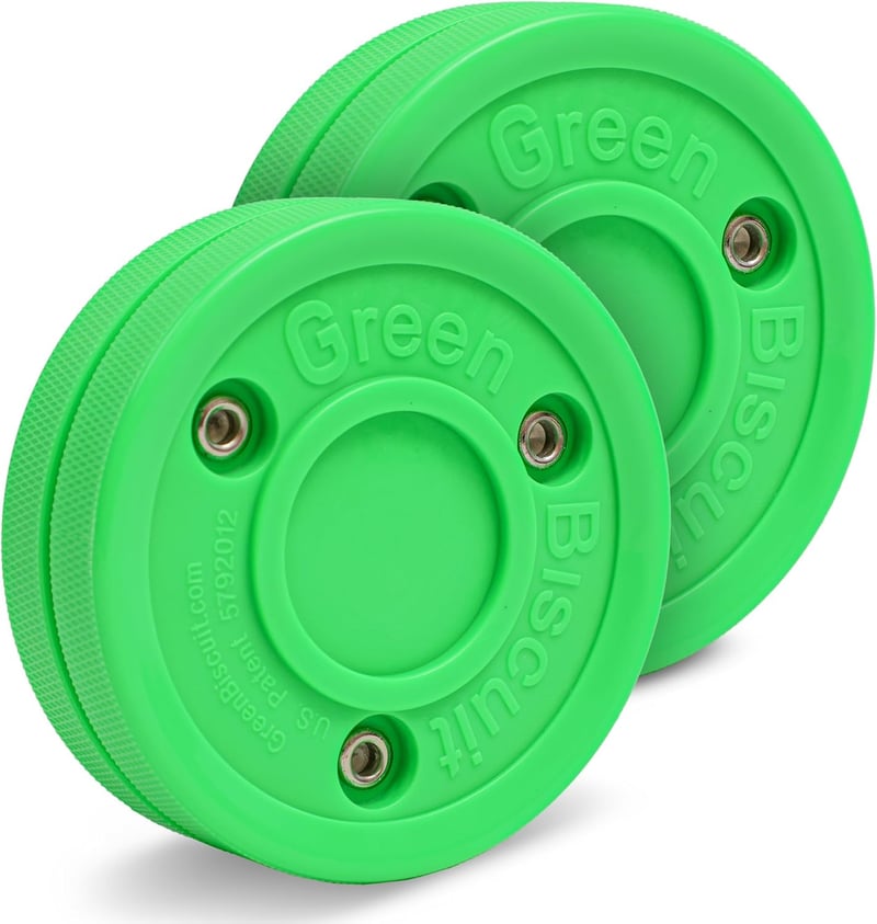 Off-Ice Stickhandling Green Biscuit Passer - 2 Pack