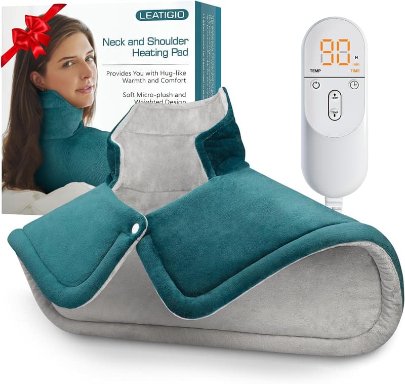 Weighted Heating Pad for Neck & Shoulder Pain Relief