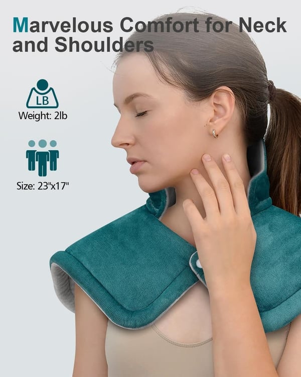 Weighted Heating Pad for Neck & Shoulder Pain Relief
