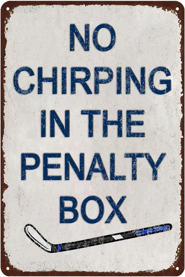 Funny Ice Hockey Vintage Metal Sign for Home Bar Decor 12