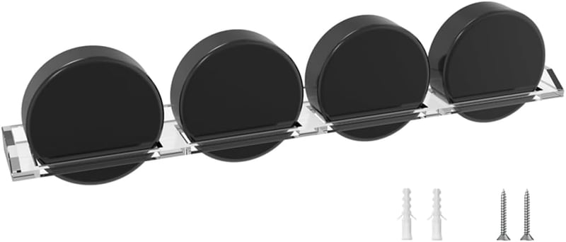 Acrylic Wall Display for 4 Hockey Pucks - Premium Showcase