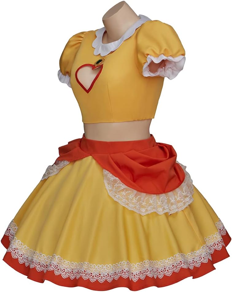 Yellow Daisy Cosplay Costume Dress & Skirt Set for Women