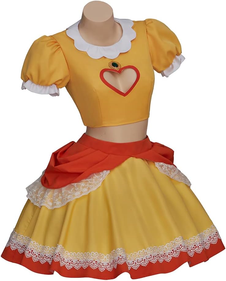 Yellow Daisy Cosplay Costume Dress & Skirt Set for Women