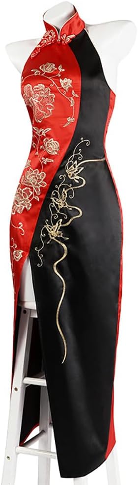 Ada Wong Cosplay Costume Set: Red Cheongsam Dress & Wig